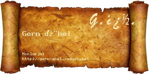 Gern Ábel névjegykártya